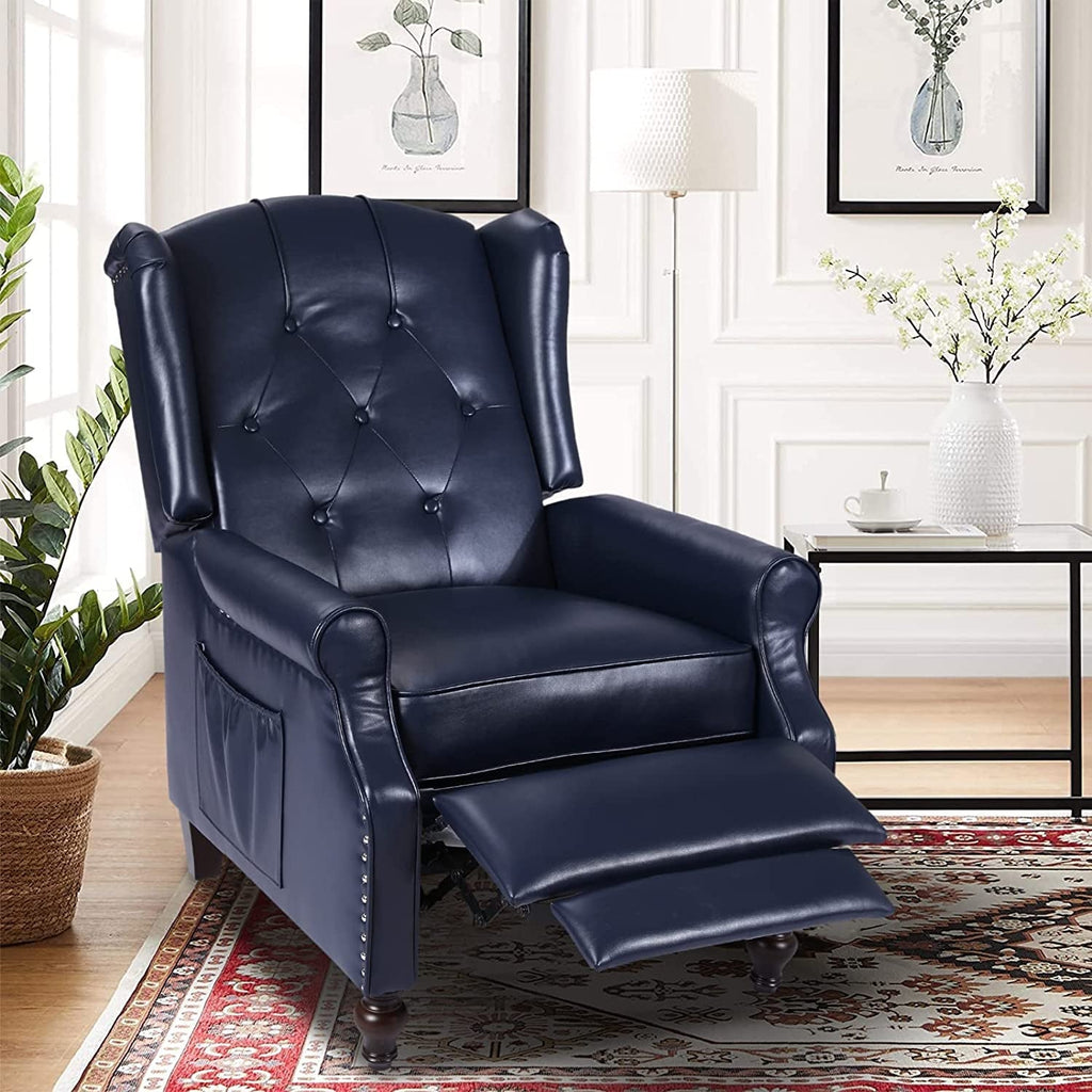 Wingback Recliner Chair with Massage and Heat (PU Leather)-0