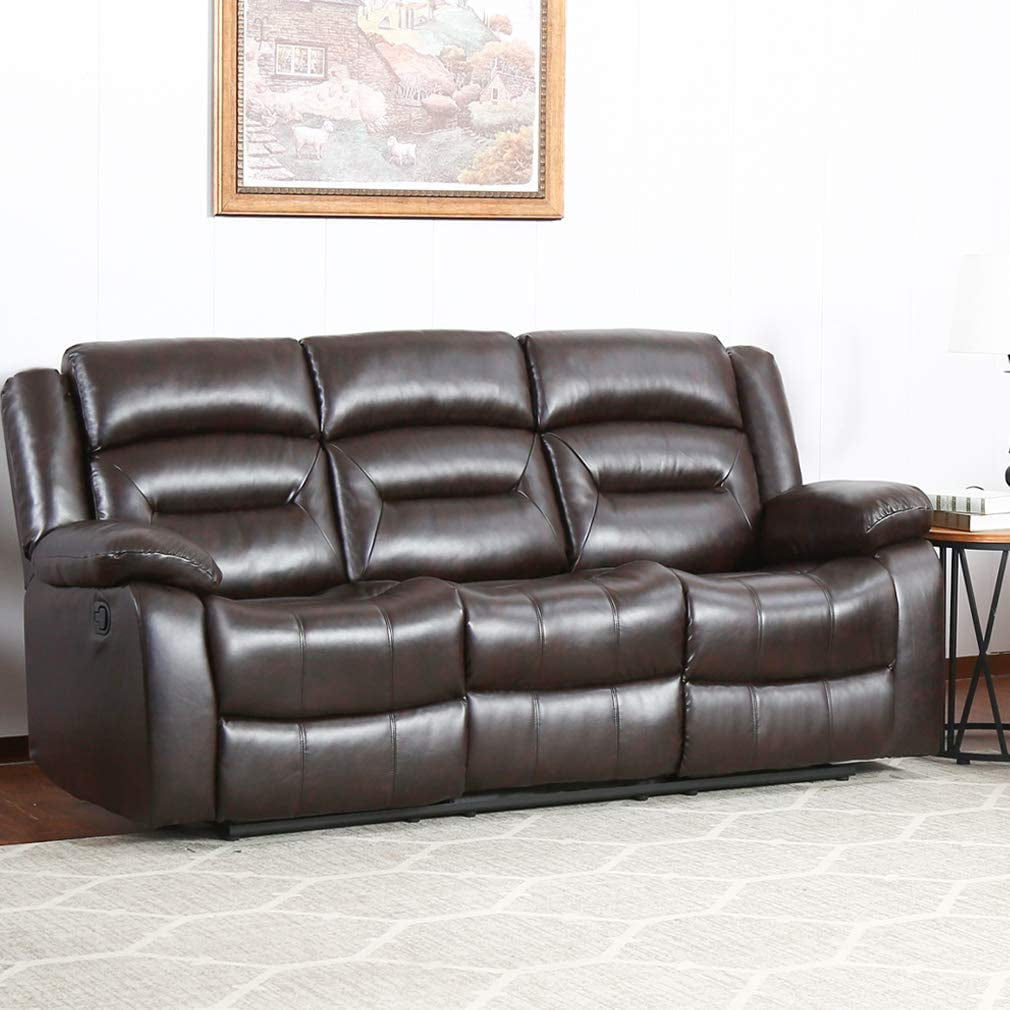 Gray 3 Seat Home Theater Recliner Sofa Set For Living Room-1